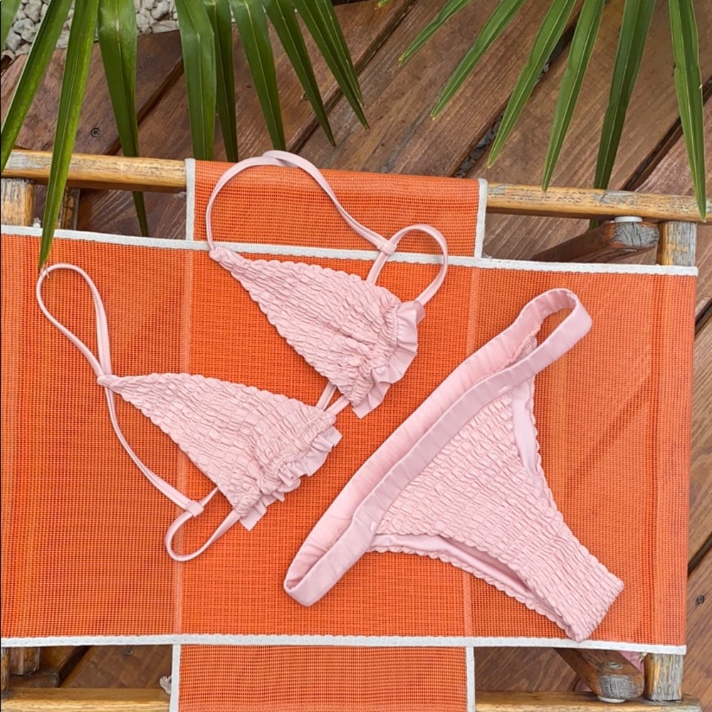 Rose pink tiny bikini